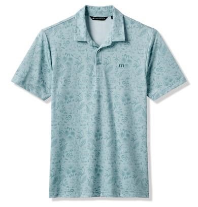 Travis Mathew Featherweight Paradise heren polo, forget me not