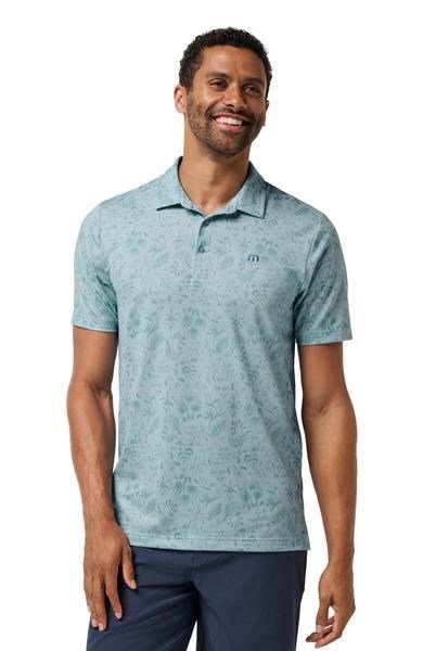 Travis Mathew Featherweight Paradise heren polo, forget me not