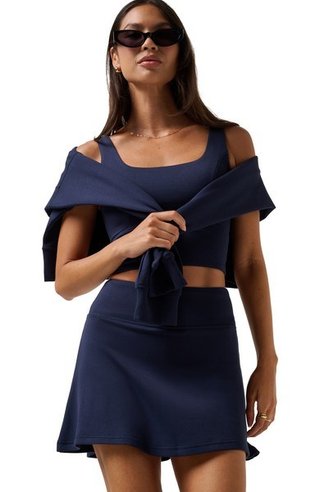 Travis Mathew Skyloft Soft dames rok, navy blazer