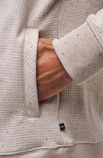 Travis Mathew Cloud Wafle heren sweater, oxford tan