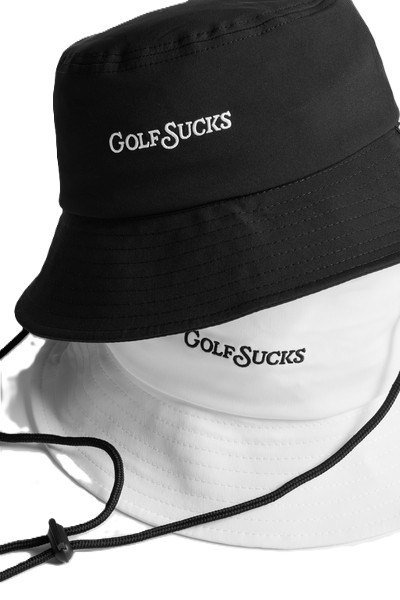 Travis Mathew Golf Sucks bucket hat, zwart