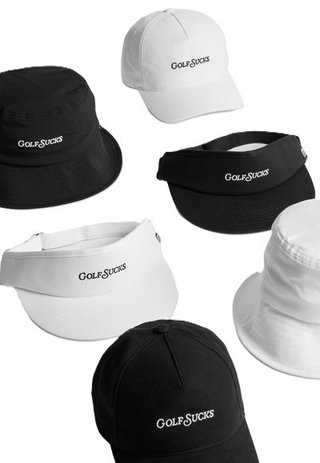 Travis Mathew Golf Sucks heren pet, zwart