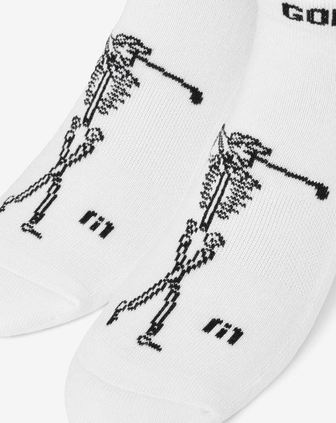 Travis Mathew Golf Sucks Ankle unisex golfsokken, wit