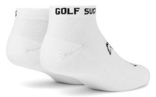 Travis Mathew Golf Sucks Ankle unisex golfsokken, wit