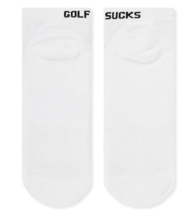 Travis Mathew Golf Sucks Ankle unisex golfsokken, wit