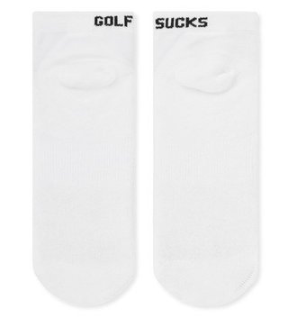 Travis Mathew Golf Sucks Ankle unisex golfsokken, wit