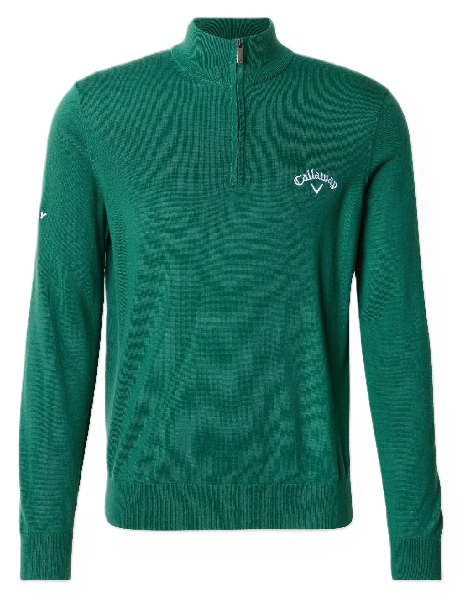 Callaway 1/4 Zip Mock heren sweater, deep galapagos green