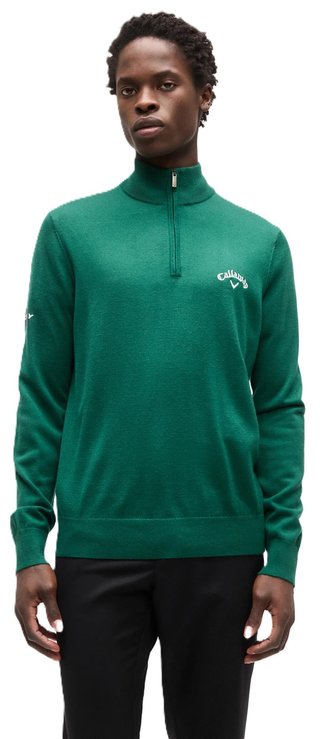 Callaway 1/4 Zip Mock heren sweater, deep galapagos green