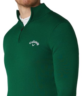 Callaway 1/4 Zip Mock heren sweater, deep galapagos green