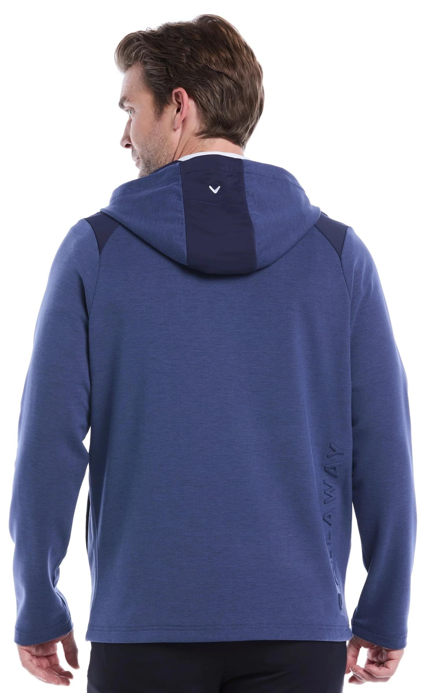 Callaway Soft Touch 1/4 Zip Premium heren hoodie, heather peacoat