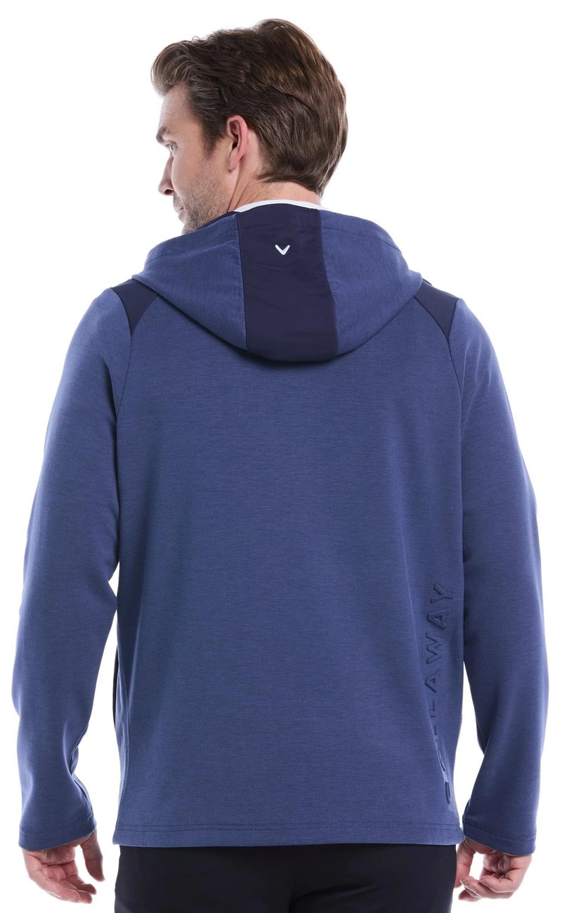 Callaway Soft Touch 1/4 Zip Premium heren hoodie, heather peacoat