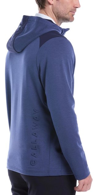 Callaway Soft Touch 1/4 Zip Premium heren hoodie, heather peacoat