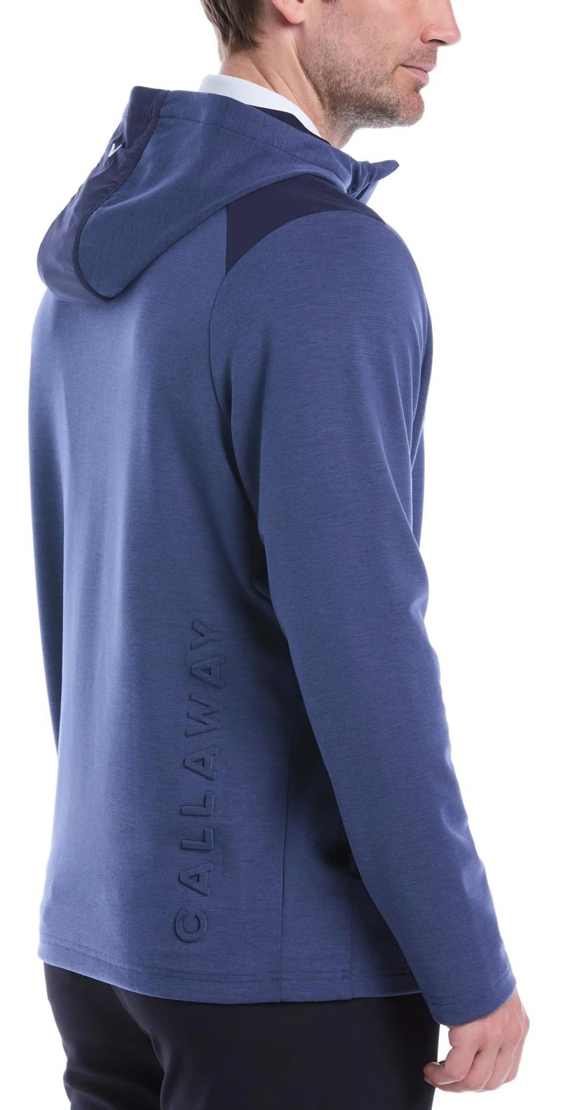 Callaway Soft Touch 1/4 Zip Premium heren hoodie, heather peacoat