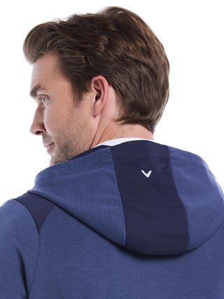 Callaway Soft Touch 1/4 Zip Premium heren hoodie, heather peacoat