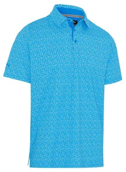 Callaway Tile Gingham Print heren polo, brilliant blue