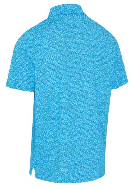 Callaway Tile Gingham Print heren polo, brilliant blue