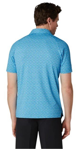 Callaway Tile Gingham Print heren polo, brilliant blue