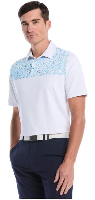 Callaway Driving Range Engineered Print heren polo, bright white