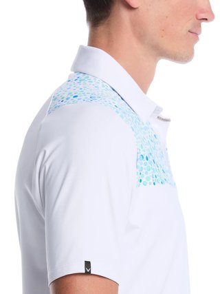 Callaway Driving Range Engineered Print heren polo, bright white
