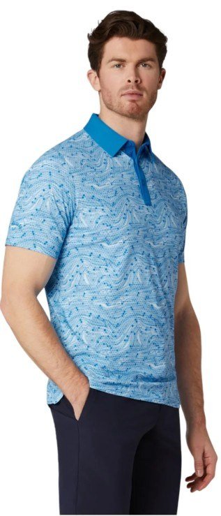 Callaway Hex Marble heren polo, brilliant blue