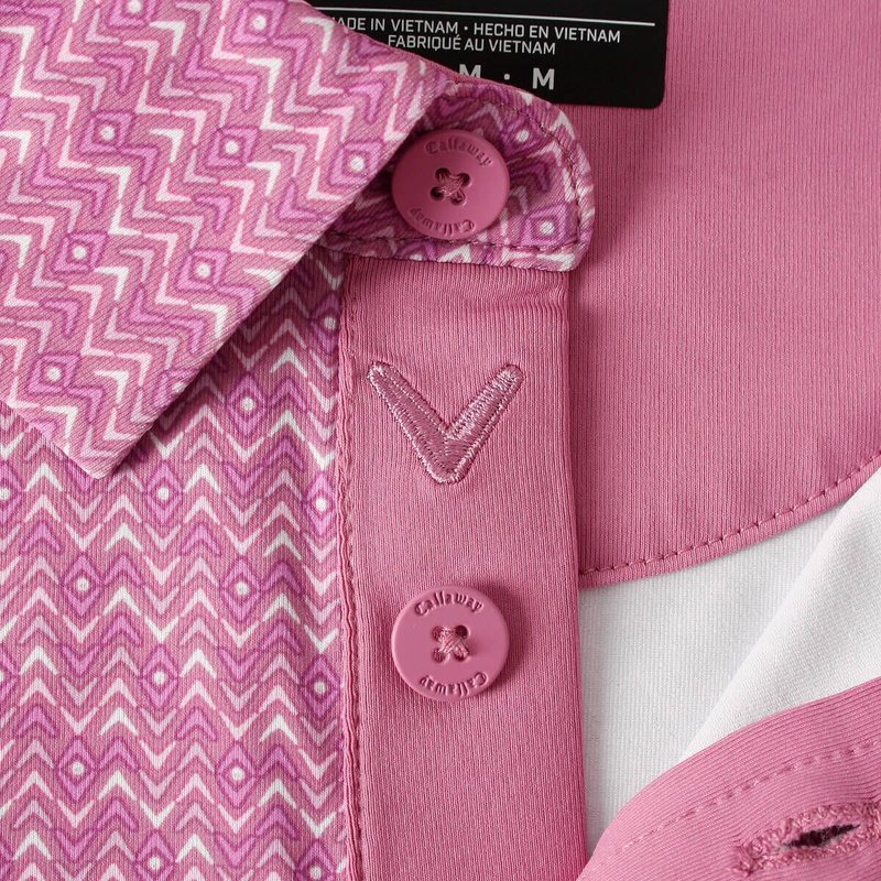 Callaway Timeless Chev heren polo, rose boquet