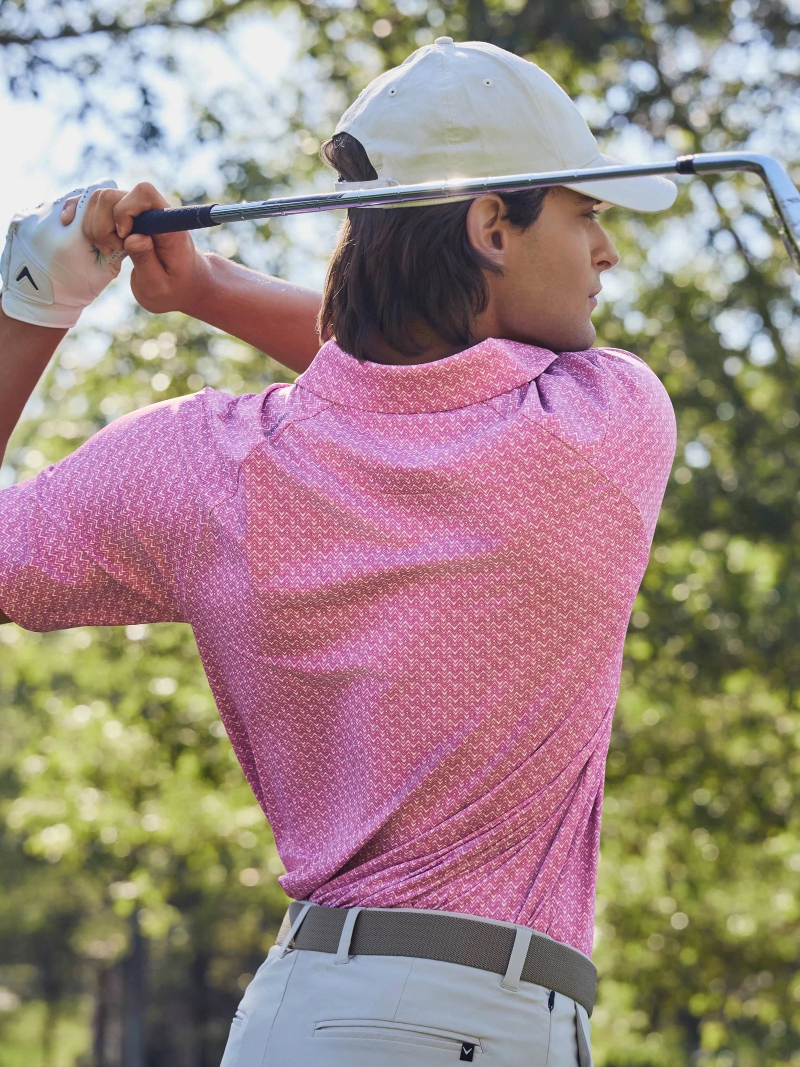 Callaway Timeless Chev heren polo, rose boquet
