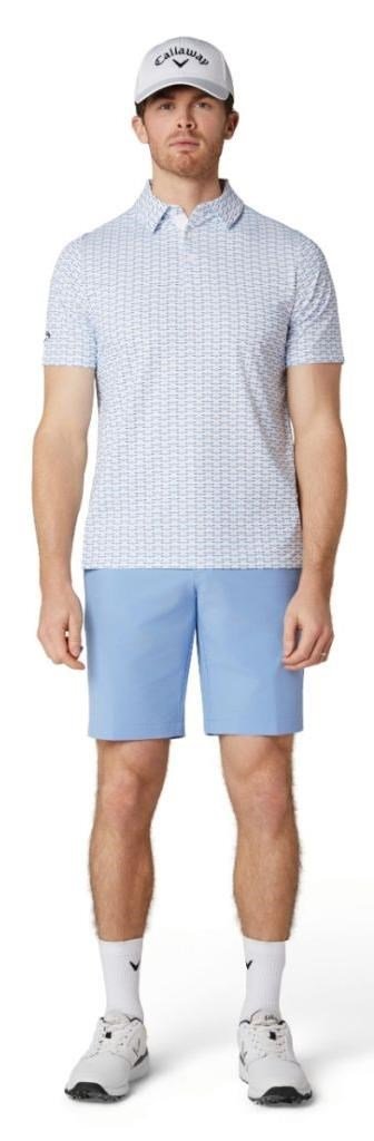 Callaway Albatross Geo Print heren polo, bright white