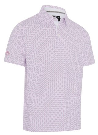 Callaway Club Print heren polo, bright white