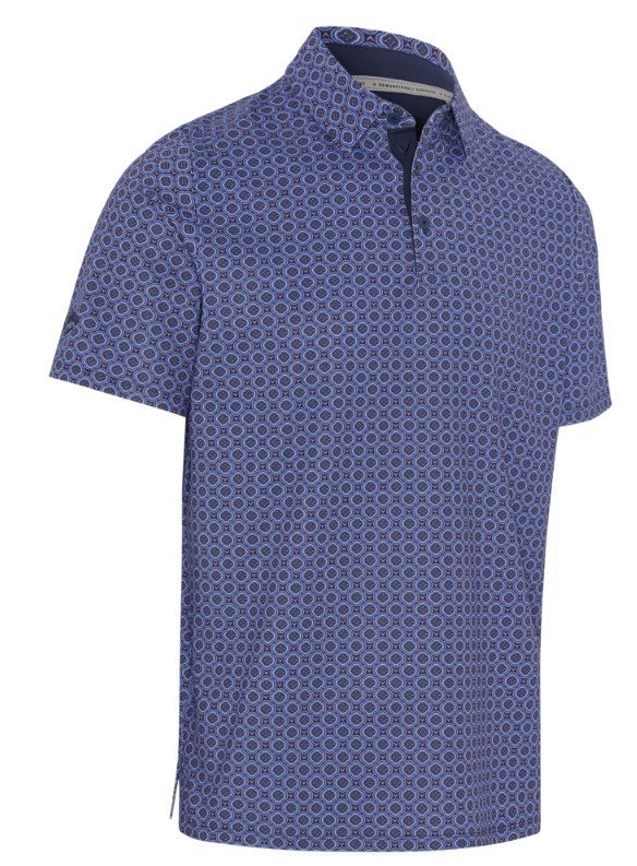 Callaway Club Print heren polo, peacoat