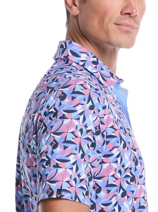 Callaway Dogwood Floral Geo heren polo, vista blue