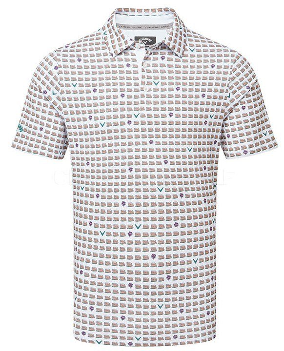Callaway One Pimento heren polo, bright white