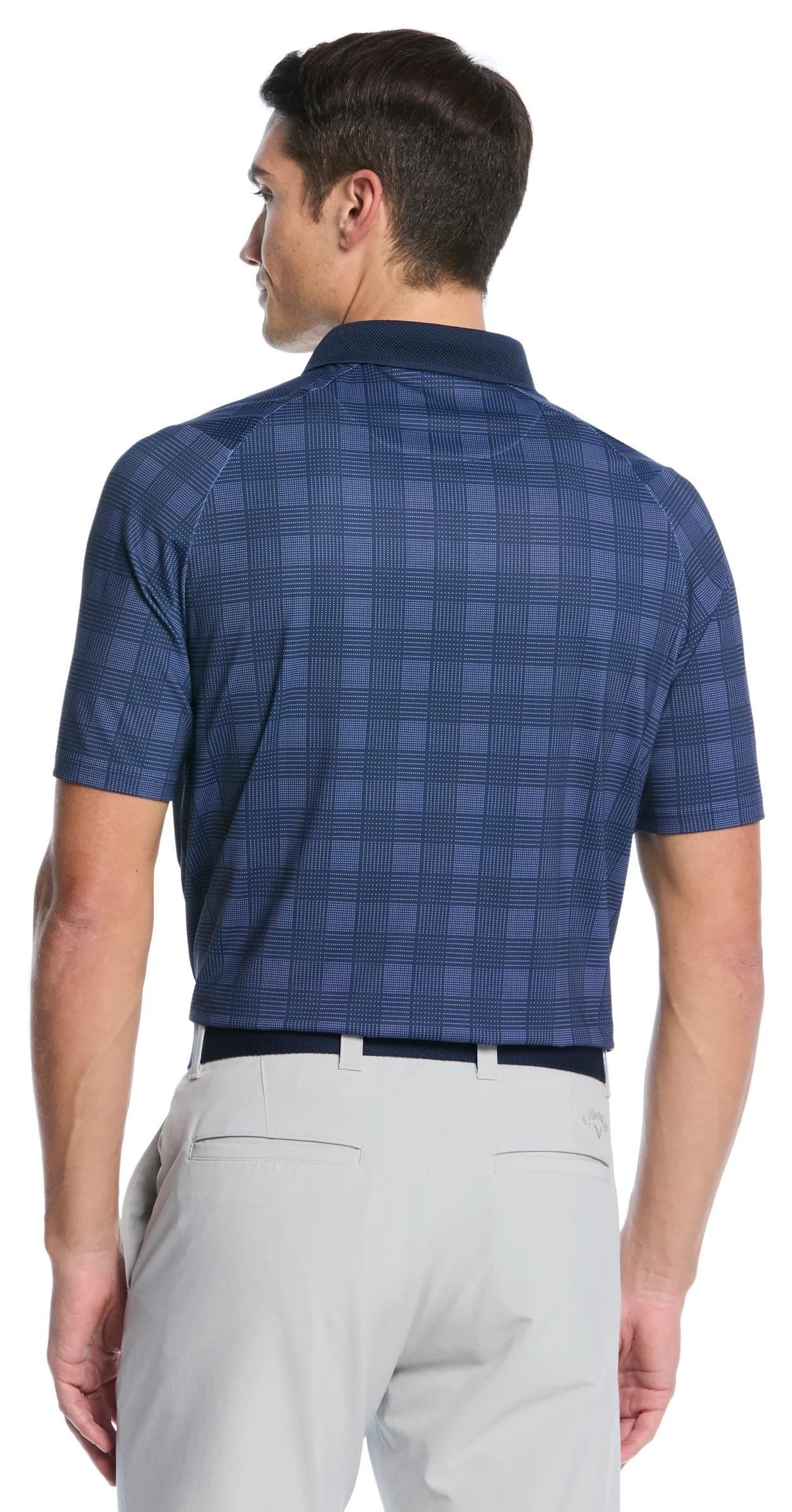 Callaway ChevPlaid Print heren polo, navy