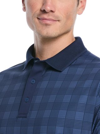 Callaway ChevPlaid Print heren polo, navy