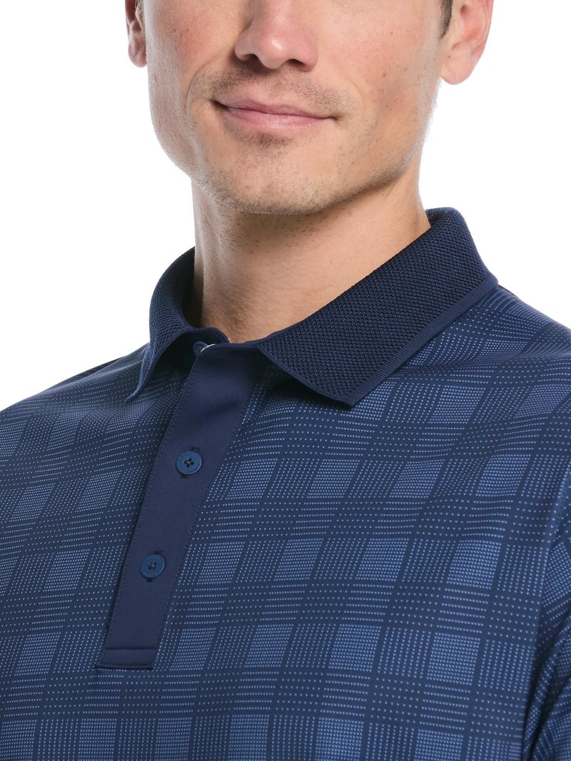 Callaway ChevPlaid Print heren polo, navy