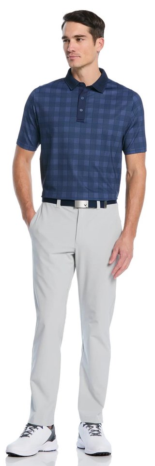 Callaway ChevPlaid Print heren polo, navy