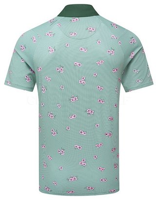 Callaway Azalea Gingham heren polo, galapagos green