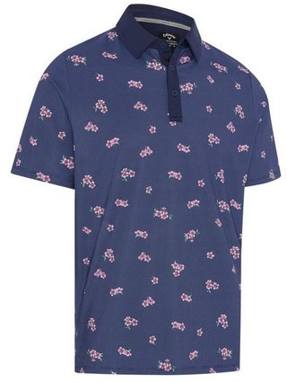 Callaway Azalea Gingham heren polo, peacoat