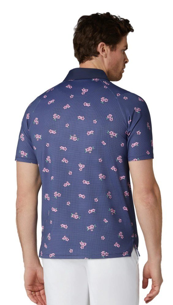 Callaway Azalea Gingham heren polo, peacoat