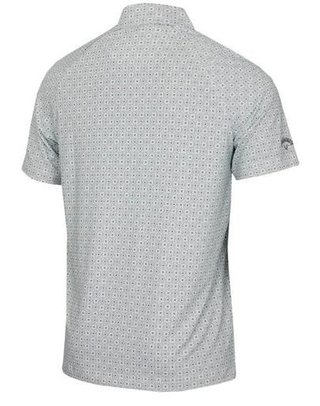 Callaway Foulard Printed heren polo, bright white