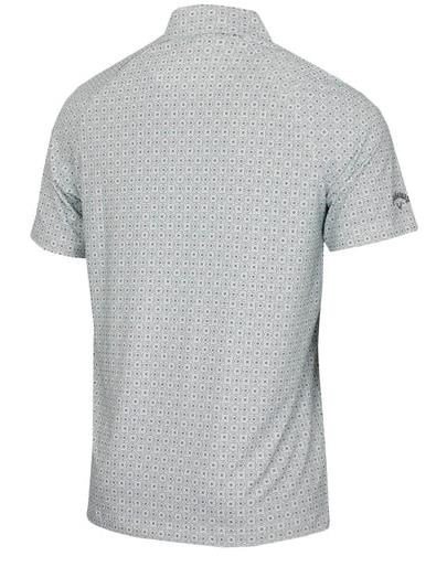 Callaway Foulard Printed heren polo, bright white