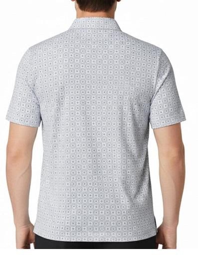 Callaway Foulard Printed heren polo, bright white