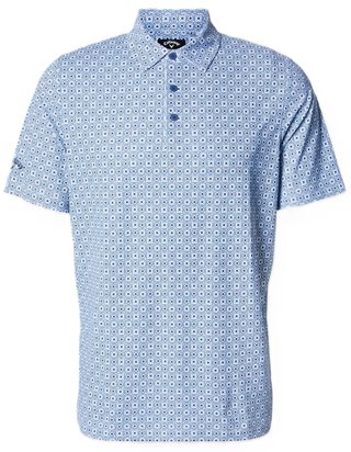 Callaway Foulard Printed heren polo, peacoat