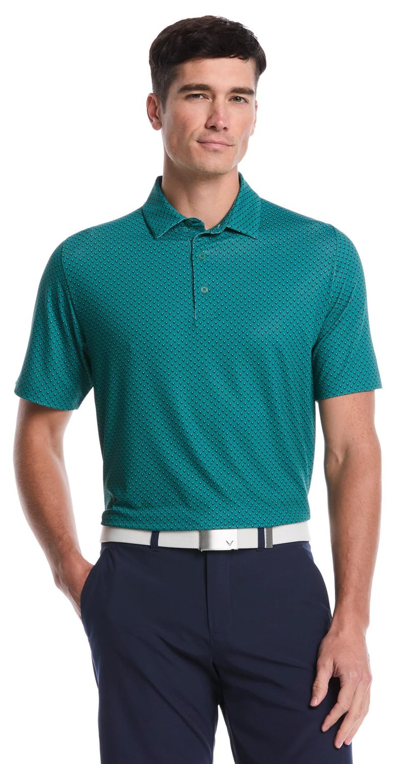 Callaway Trademark Golf Printed heren polo, galapagos green