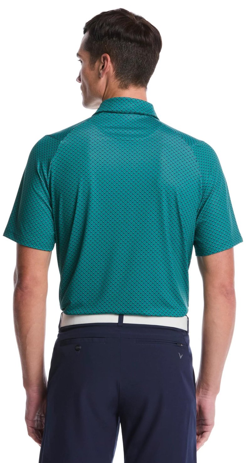 Callaway Trademark Golf Printed heren polo, galapagos green