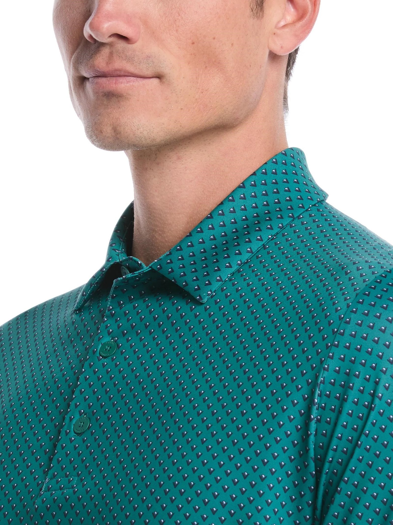 Callaway Trademark Golf Printed heren polo, galapagos green