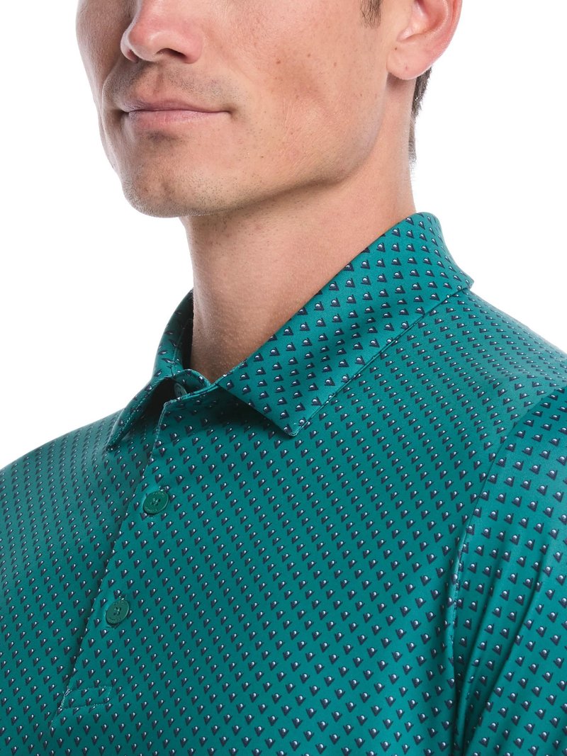 Callaway Trademark Golf Printed heren polo, galapagos green