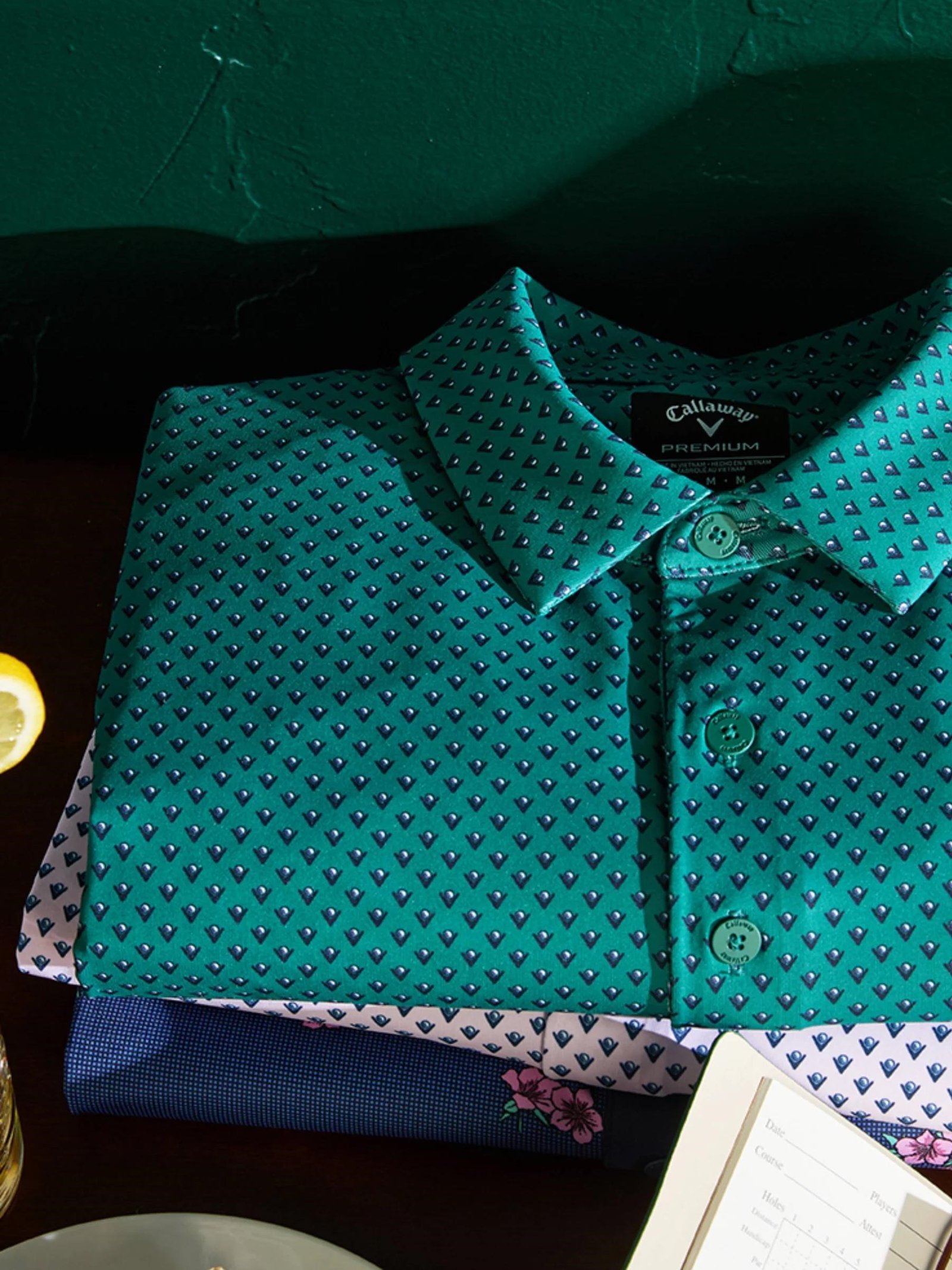 Callaway Trademark Golf Printed heren polo, galapagos green