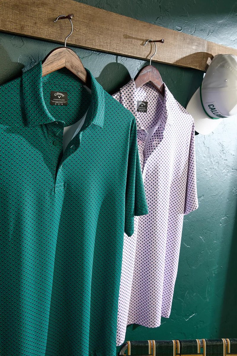 Callaway Trademark Golf Printed heren polo, galapagos green