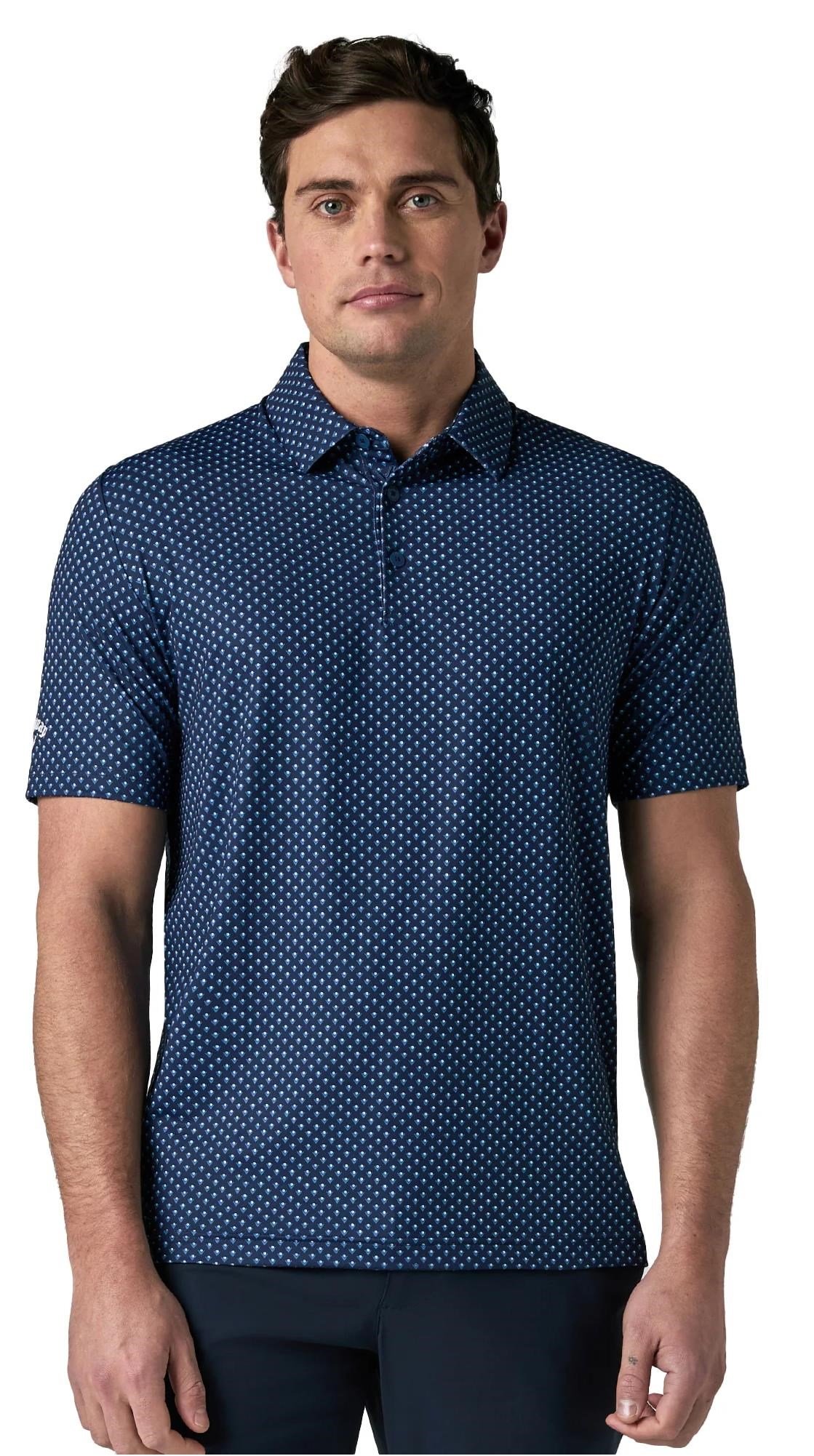 Callaway Trademark Printed heren polo, peacoat