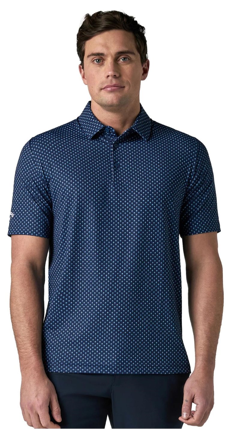 Callaway Trademark Printed heren polo, peacoat